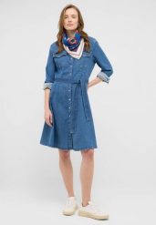 Damska Sukienka Mustang Style Elisa Denim Dress Denim Blue 1016938 5000 680. Niebieskie sukienki damskie Mustang, bez wzorów, z denimu, bez ramiączek. Za 299.99 zł.