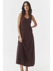 TATUUM Sukienka w kolorze brązowym rozmiar: S. Brązowe sukienki damskie TATUUM, bez wzorów, bez ramiączek. Za 172.08 zł.