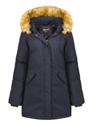 Geographical Norway Parka "Dinasty" w kolorze granatowym rozmiar: S. Niebieskie parki damskie Geographical Norway, s, bez kaptura. Za 172.49 zł.