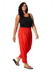 Aller Simplement Spodnie w kolorze czerwonym rozmiar: 42-58. Czerwone spodnie materiałowe damskie Aller Simplement, bez wzorów, z materiału. Za 56.99 zł.