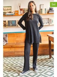 Olalook 2-częściowy zestaw w kolorze czarnym rozmiar: S. Czarne spodnie materiałowe damskie Olalook, bez wzorów, z materiału. Za 52.99 zł.