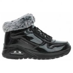 Buty do chodzenia damskie Skechers Uno Rugged. Czarne obuwie sportowe damskie Skechers, z materiału, za kostkę, bez zapięcia, trekkingowe. Za 597.00 zł.