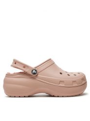 Crocs Klapki Classic Platform Lined Clog W 207938 Różowy. Czerwone klapki damskie Crocs, bez wzorów, z tworzywa sztucznego, bez obcasa, bez zapięcia. Za 189.99 zł.