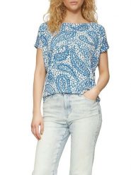 S.Oliver Koszulka w kolorze niebieskim rozmiar: 34. Niebieskie koszulki damskie S.Oliver, s, bez wzorów, bez kołnierzyka, bez ramiączek. Za 34.77 zł.