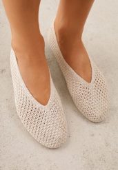 Beżowe Szydełkowe Balerinki VICES z Plecionki Wolfs. Brązowe balerinki damskie Born2be, bez wzorów, z jeansu. Za 99.99 zł.