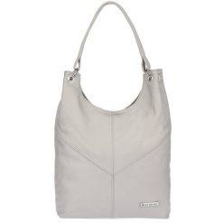 Shopperka skórzana Beltimore 970 j. szara. Szare torebki klasyczne damskie ze skóry, bez dodatków. Za 252.99 zł.
