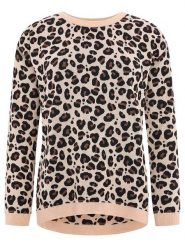 Zwillingsherz Sweter "Leo" w kolorze beżowym rozmiar: S/M. Brązowe swetry klasyczne damskie Zwillingsherz, m, z bawełny, bez kołnierzyka. Za 175.95 zł.