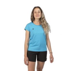 Koszulka damska Izas Vila. Niebieskie koszulki sportowe damskie Izas, s, bez wzorów, z poliesteru, bez ramiączek. W wyprzedaży za 113.00 zł.