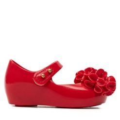 Baleriny Melissa. Czerwone baleriny dziewczęce Melissa, bez wzorów, bez obcasa, bez zapięcia. Za 189.99 zł.