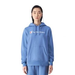 Bluza Damska BS099. Niebieskie bluzy damskie Champion, s, bez wzorów, bez kaptura. Za 333.99 zł.