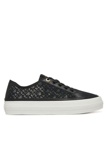 Tommy Hilfiger Sneakersy Vulc Embroidered Sneaker FW0FW08685 Czarny. Czarne obuwie sportowe damskie Tommy Hilfiger, z materiału, bez zapięcia. Za 279.99 zł.