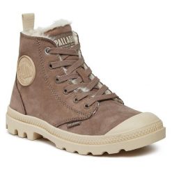 Trapery Palladium. Brązowe trapery damskie Palladium, bez zapięcia. Za 579.99 zł.