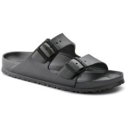 Sandały Damskie EVA Arizona. Szare sandały damskie Birkenstock, bez wzorów, bez obcasa, bez zapięcia. Za 406.99 zł.