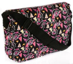 Torba na laptopa materiałowa Loren TN-3029 9015 FK różowy print. Czerwone torby na laptopa Loren, bez wzorów, z materiału. Za 18.99 zł.