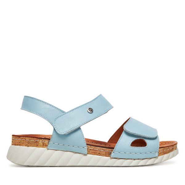 Sandały Comfortabel. Niebieskie sandały damskie Comfortabel, bez wzorów, bez obcasa, na płaskiej podeszwie, bez zapięcia. Za 519.99 zł.