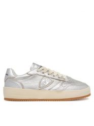 Philippe Model Sneakersy VNLD M002 Srebrny. Szare obuwie sportowe damskie Philippe Model, ze skóry, bez zapięcia. Za 639.99 zł.