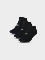 4F Skarpety casual przed kostkę (3-pack) damskie - czarne 35-38. Czarne skarpetki damskie 4F, bez wzorów, z bawełny. Za 44.99 zł.