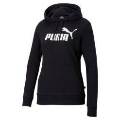 Damska Bluza Z Kapturem Z Logo ESS. Czarne bluzy damskie Puma, m, bez wzorów, z kapturem. Za 306.99 zł.