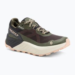 Buty do biegania damskie SCOTT Kinabalu 3 Gore-Tex. Zielone obuwie sportowe damskie Scott, z gore-texu, bez zapięcia, do biegania. Za 649.99 zł.