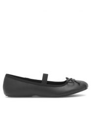 Jenny Fairy Baleriny WFA2563-1 Czarny. Czarne balerinki damskie Jenny Fairy, bez wzorów, ze skóry. Za 99.99 zł.