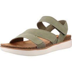 Sandały SKECHERS 163252S Zielony. Zielone sandały damskie Skechers, bez wzorów, z syntetyku, bez obcasa, bez zapięcia. Za 229.99 zł.