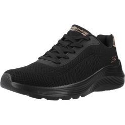 Buty SKECHERS BOBS SQUAD WAVES CURRENT Czarny. Czarne obuwie trekkingowe damskie Skechers, z materiału, bez zapięcia. Za 249.99 zł.