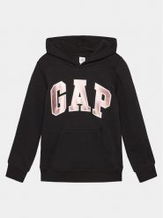 Gap Bluza 428910-00 Czarny Regular Fit. Czarne bluzy dziewczęce GAP, bez wzorów, z bawełny, bez ramiączek, bez kaptura. Za 119.99 zł.