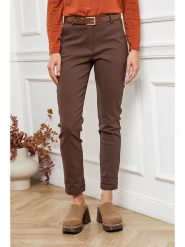 Joséfine Spodnie "Lorial" w kolorze brązowym rozmiar: L. Brązowe rurki damskie Joséfine, bez wzorów, z materiału. Za 109.26 zł.