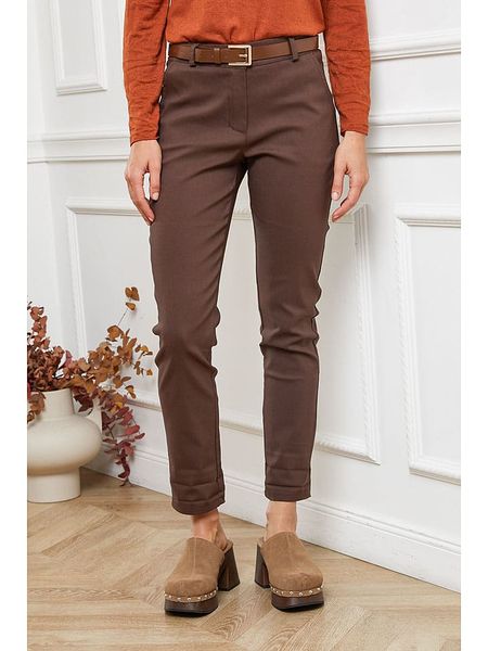 Joséfine Spodnie "Lorial" w kolorze brązowym rozmiar: M. Brązowe rurki damskie Joséfine, bez wzorów, z materiału. Za 122.38 zł.