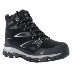 Damskie Buty Do Chodzenia Holcombe III. Czarne obuwie trekkingowe damskie Regatta, bez zapięcia. Za 316.99 zł.