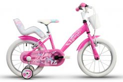 Rower Dziecięcy Lekki CANDY 16" Kółka Boczne Koszyk Fotelik dla Lalki Różowy. Czerwone foteliki rowerowe MBM. Za 999.00 zł.