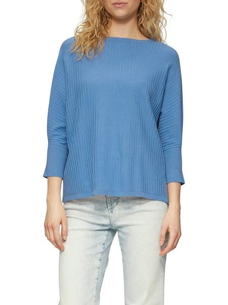 S.Oliver Sweter w kolorze niebieskim rozmiar: 38. Niebieskie swetry klasyczne damskie S.Oliver, s, prążkowane, bez kołnierzyka. Za 154.95 zł.
