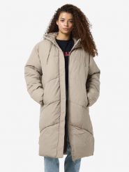 Noisy may Płaszcz zimowy w kolorze beżowym rozmiar: M. Brązowe płaszcze damskie Noisy may, na zimę, m, bez wzorów, z puchu, bez kaptura. Za 232.78 zł.
