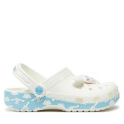 Klapki Crocs. Niebieskie klapki damskie Crocs, bez wzorów, bez obcasa, bez zapięcia. Za 159.99 zł.
