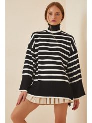 Happiness Istanbul Golf w kolorze czarno-białym rozmiar: onesize. Białe golfy damskie Happiness Istanbul, bez wzorów, bez ramiączek. Za 65.99 zł.