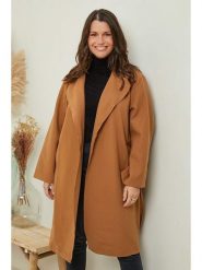 Curvy Lady Płaszcz przejściowy w kolorze karmelowym rozmiar: 48/50. Brązowe płaszcze damskie Curvy Lady, bez wzorów, bez kaptura. Za 184.89 zł.