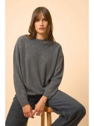 Just Cashmere Kaszmirowy sweter "Kayla" w kolorze antracytowym rozmiar: L. Czarne swetry klasyczne damskie Just Cashmere, l, z kaszmiru, bez kołnierzyka. Za 371.59 zł.
