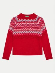 United Colors Of Benetton Sweter 1176Q107K Czerwony Regular Fit. Czerwone swetry dziewczęce United Colors Of Benetton, bez wzorów, z syntetyku, bez kołnierzyka, bez ramiączek. Za 179.99 zł.