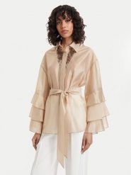 ACCESS FASHION Koszula 63-7068-125 Beżowy jasny Relaxed Fit. Brązowe koszule damskie ACCESS FASHION, m, bez wzorów, z lyocellu, bez kołnierzyka, bez ramiączek. Za 669.99 zł.