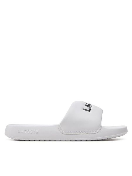Lacoste Klapki Serve Slide 1.0 747CFA0032 Biały. Białe klapki damskie Lacoste, bez wzorów, z syntetyku, bez obcasa, bez zapięcia. Za 219.99 zł.