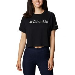 Koszulka trekkingowa damska Columbia North Cascades Cropped. Czarne koszulki damskie Columbia, s, bez wzorów, bez kołnierzyka, bez ramiączek. Za 66.99 zł.