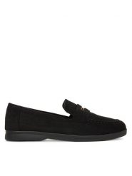 DeeZee Lordsy 13-1120-2 Czarny. Czarne półbuty damskie DeeZee, bez wzorów, z materiału, bez obcasa, bez zapięcia. Za 119.99 zł.