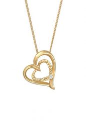 Elli DIAMONDS Damski dowód miłości w kształcie serca z diamentem (0,015 ct.) ze srebra próby 925 Sterling Silver Naszyjniki 1 ct. Szare naszyjniki damskie Elli DIAMONDS, z brylantem, srebrne. Za 313.99 zł.