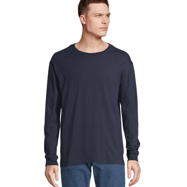 Koszulka Z Długim Rękawem Unisex Pioneer Dla Dorosłych. Niebieskie bluzki damskie SOL'S, s, bez wzorów, bez kołnierzyka, bez ramiączek. Za 68.99 zł.