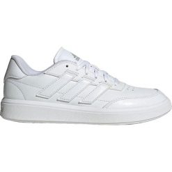 Buty sportowe adidas Courtblock Białe. Białe obuwie sportowe treningowe Adidas, z gumy. W wyprzedaży za 241.75 zł.