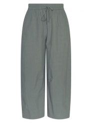 MOSS COPENHAGEN Spodnie w kolorze zielonym rozmiar: S/M. Zielone spodnie materiałowe damskie Moss Copenhagen, bez wzorów, z materiału. Za 179.95 zł.