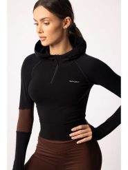 Spaio Bluza sportowa "Adapt" w kolorze czarno-brązowym rozmiar: XL. Brązowe koszulki sportowe damskie Spaio, xl, bez wzorów, z materiału, bez ramiączek, outdoorowe. Za 208.99 zł.