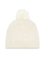 Guess Czapka V5BZ03 Z39B0 Écru. Czapki damskie Guess, na zimę, z aplikacjami, z materiału. Za 199.99 zł.
