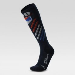 Skarpety narciarskie dla dorosłych UYN Natyon 3.0 Ski Socks Great Britain. Czarne skarpetki damskie Uyn, bez wzorów. Za 169.99 zł.