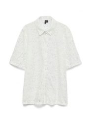 Vero Moda Bluzka w kolorze białym rozmiar: XS. Białe bluzki damskie Vero Moda, xs, bez wzorów, z koronki, bez kołnierzyka, bez ramiączek. Za 98.95 zł.